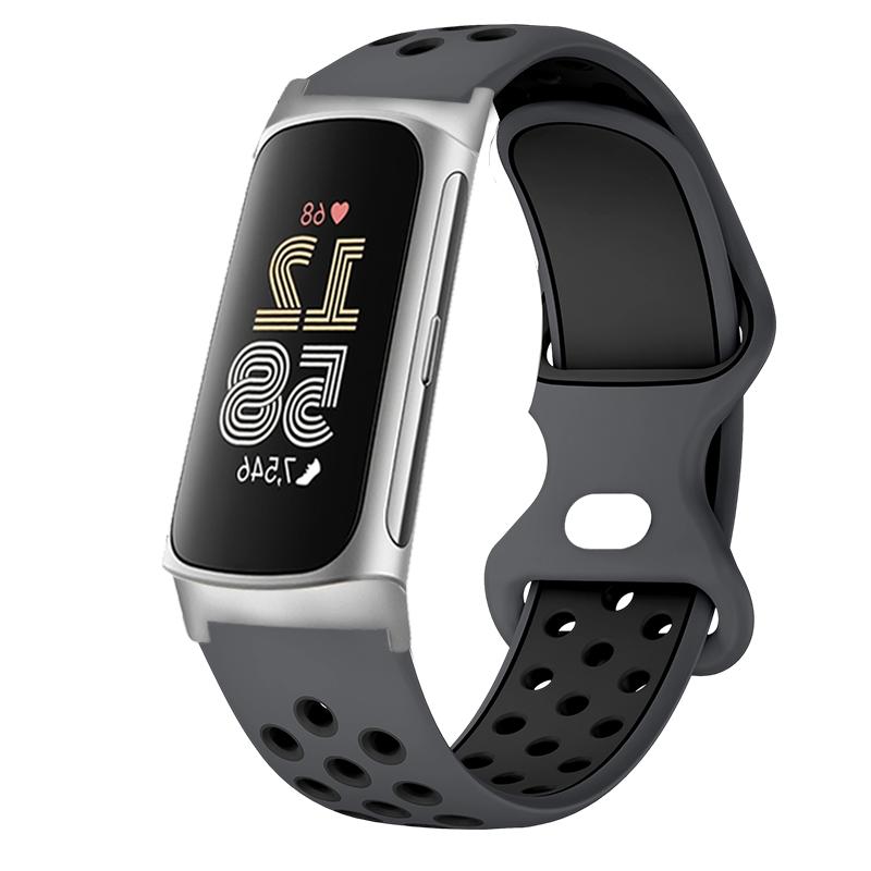 Cinturino Rotondo per Fitbit Charge 6 Asciugatura Rapida Traspirante Sportivo Compatibile con Fitbit Charge 5 Morbido Cinturino in Silicone