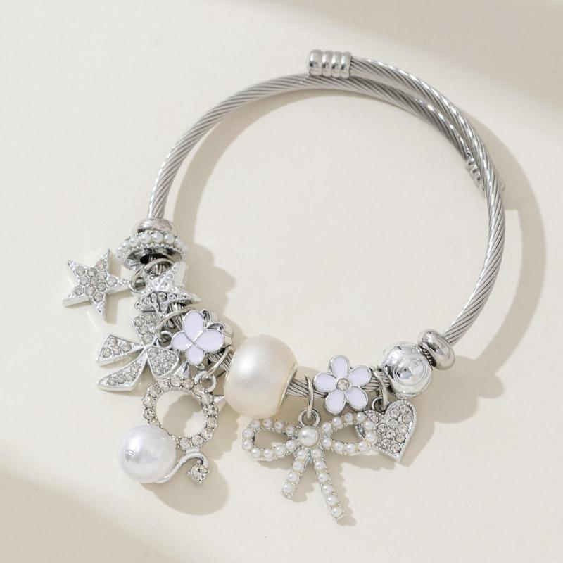 Panjia Bracelet Stylishdiy Beaded Bracelet Copper Alloy Multi-element Rhinestone Fashiontrendy Women's Bracelet