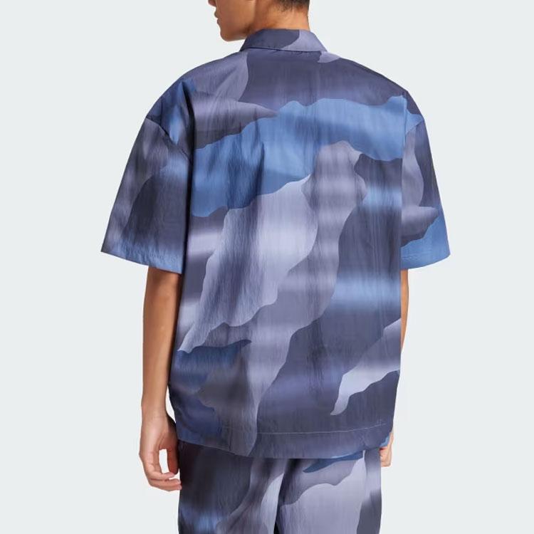 Adidas City Escape Zip Shirt With Gradient Pattern And Color Block Men Tops Ink-Blue IR5184