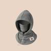 Warmer Hooded Neck Cap Drawstring Winter Pullover Cap Casual Fleece Balaclava Hat  Outdoor