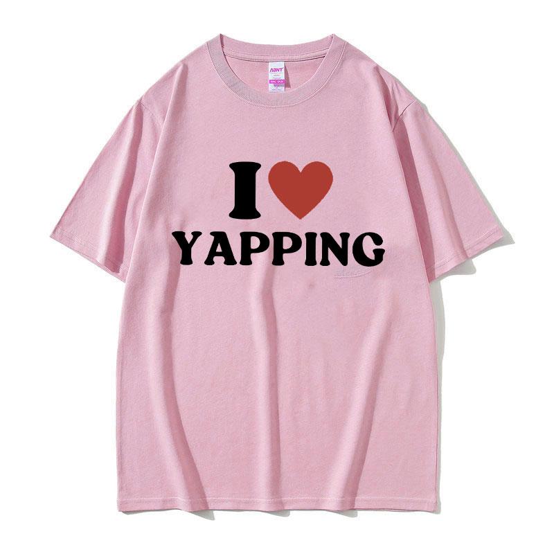 Funny I Love Professional Yapper Letter Graphic Tee Shirt Men Women O-Neck High Quality Fashion Oversized Cotton T-shirts Summer