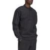 adidas Felpa da uomo con logo ricamato Originals, mezza zip, colletto alto, grigio HP0417