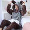 Winter Thick Warm Flannel Pajamas Sets for Women Sleepwear Home Clothing Pajama Home Wear Pyjamas Set