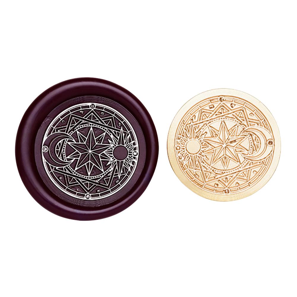 Wax Copper Head Six Pointed Star Series Vintage Craft Sealing Stamp Head For Cards Envelopes Wedding Invitations Gift Packaging