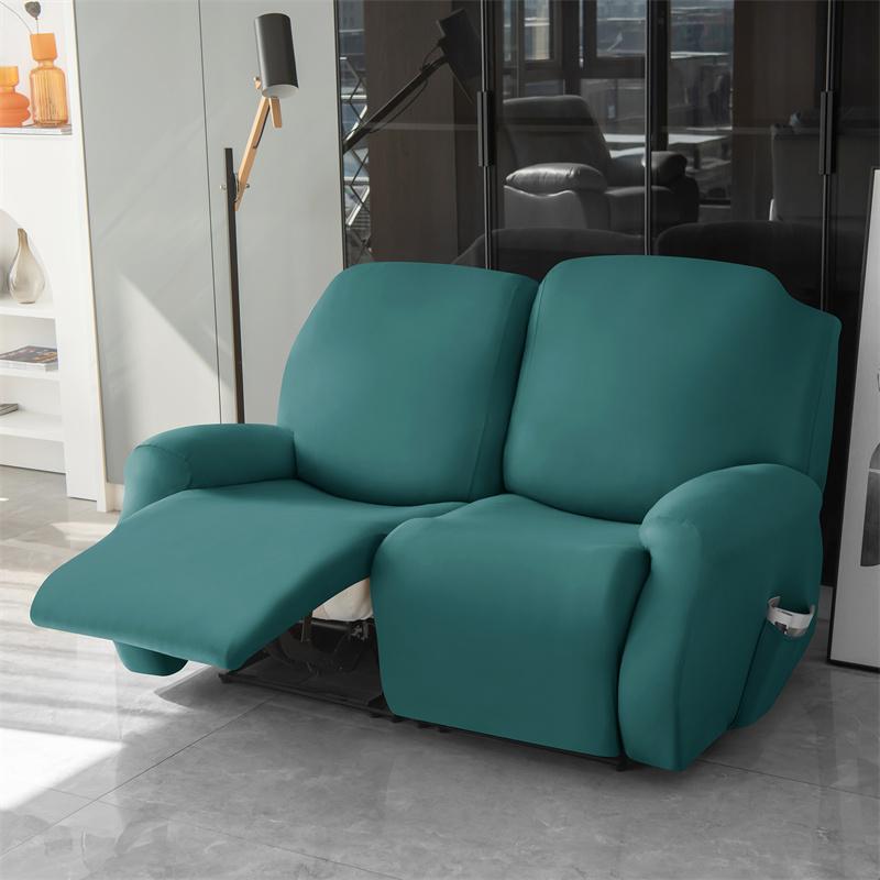 1/2/3 Seater Solid Color Elastic Recliner Sofa Cover Stretch Spandex  Armchair Covers Removable Couch Slipcovers Home