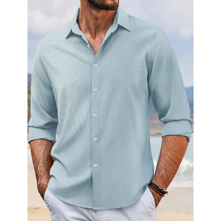 

Новая рабочая спортивная фитнес-весна с длинным рукавом и V-образным вырезом на пуговицах мужская повседневная рубашка поло с настоящим карманом деловая рубашка XXXL