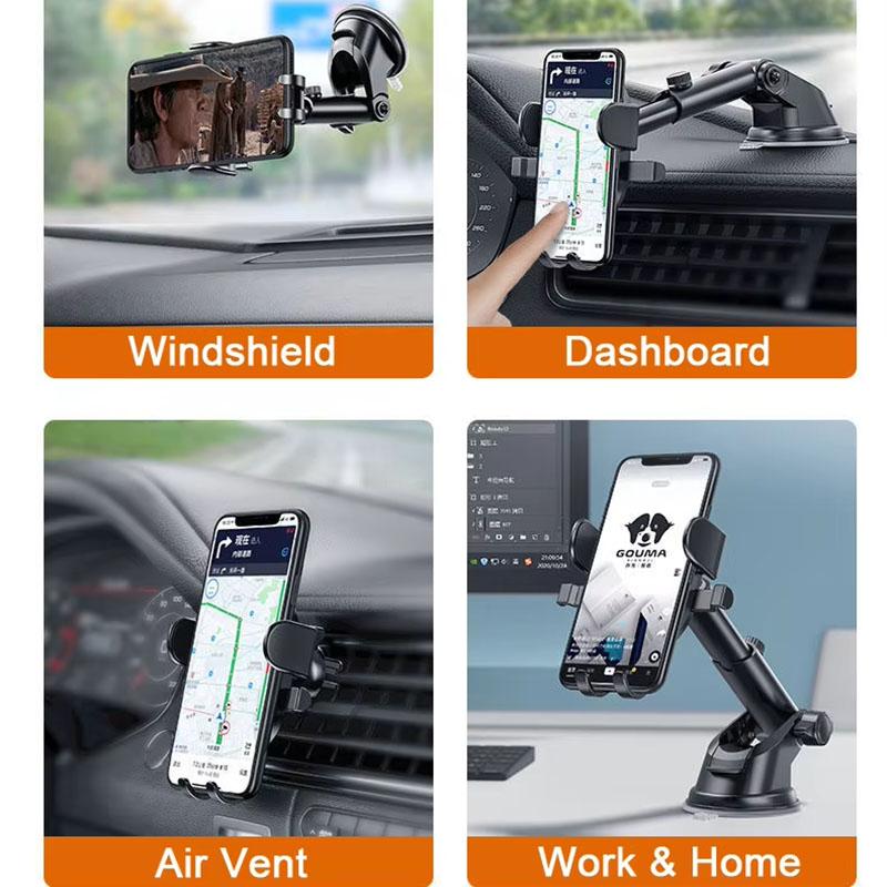 Car Phone Holder Sucker Mount Stand GPS Navigation Bracket Suction Cup Smartphone Mobile/Cell Phone Support in Car for IPhone