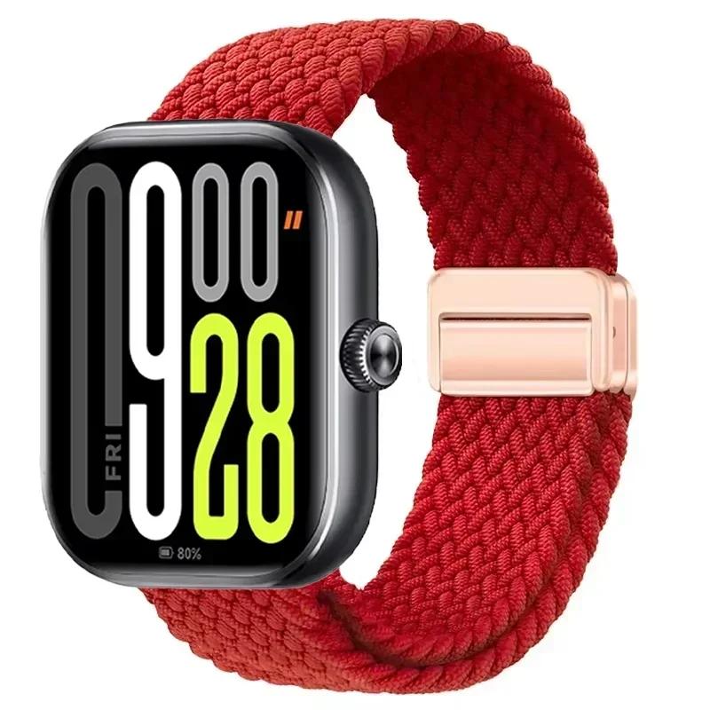 Magnetic Loop for Xiaomi Redmi Watch 4 5 Strap Adjustable Braided Sport Nylon Replacement bracelet for Miband 8 pro/9 pro band