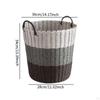 Bathroom Woven Laundry Basket Craft PP Washing Bin with Handles for Living Room