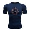 Herren Kompressions-Trainings-T-Shirt, Antike Nordische Wikinger Rune