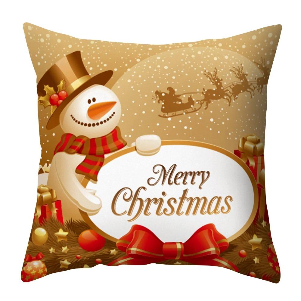 Weihnachts-Themed Kissenbezüge Auto Ornamente Büro Santa Claus Wohnzimmer Sofa Hause Kissenbezüge