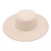 Wide Brim Felt Hat Hepburn Style Panama Hat New Flat-top Cap  Jazz