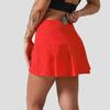 Tennis Short Skirt Breathable Sport Solid Color Skirt Women Sports Golf Skirt High Waist Skirts Quick Drying Double-deck Skirt With Pockets