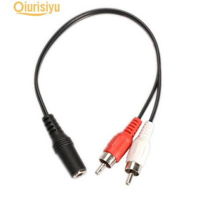 Praktischer 3,5 mm 1/8 Zoll Stereo-Buchse auf 2 männliche RCA-Buchse-Adapter, Aux-Audio-Y-Kabel-Splitter, besonderes Geschenk