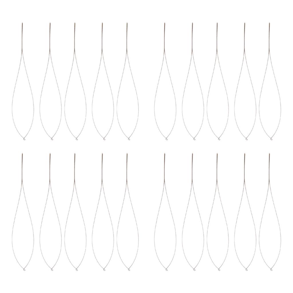 20Pcs Beading Needles Flexible Middle Open Large Eye Hand Threading Beading Needles Set 10.5cm