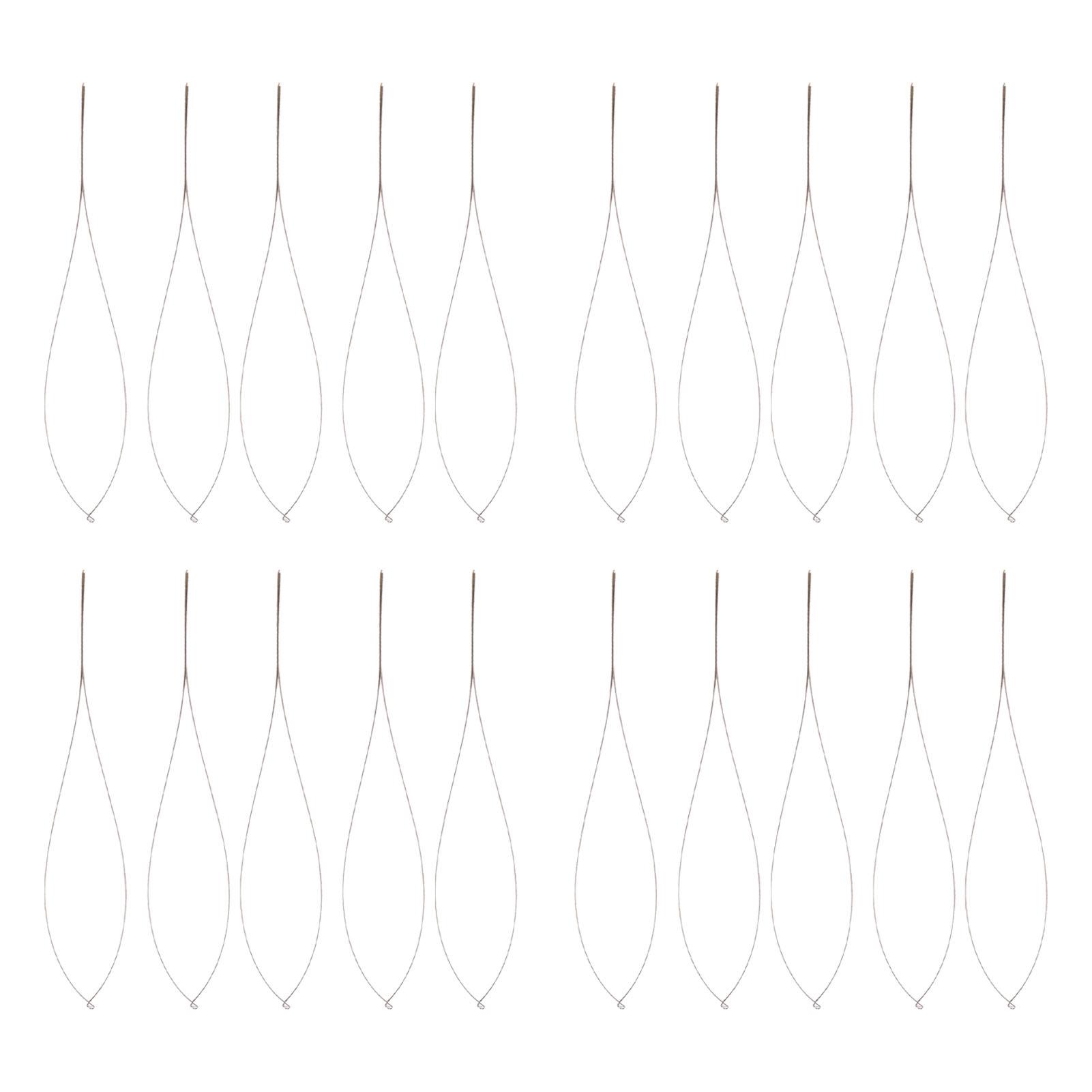 20Pcs Beading Needles Flexible Middle Open Large Eye Hand Threading Beading Needles Set 10.5cm