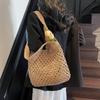 Yogodlns Casual Woven Straw Bag Large Capacity Fashionable Shoulder Beach Vacation Bag for Spring Summer Shopper Handbag Totes