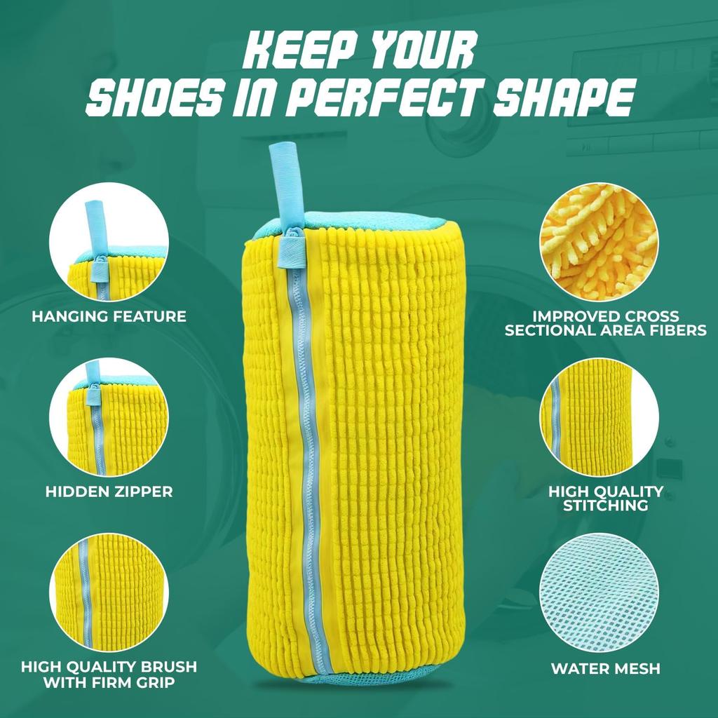 Laundry Bag Shoe Washing Bag Padded Net Protector For Fluffy Fibers Polyester Machine Friendly Drying Wash Bags For Shoes