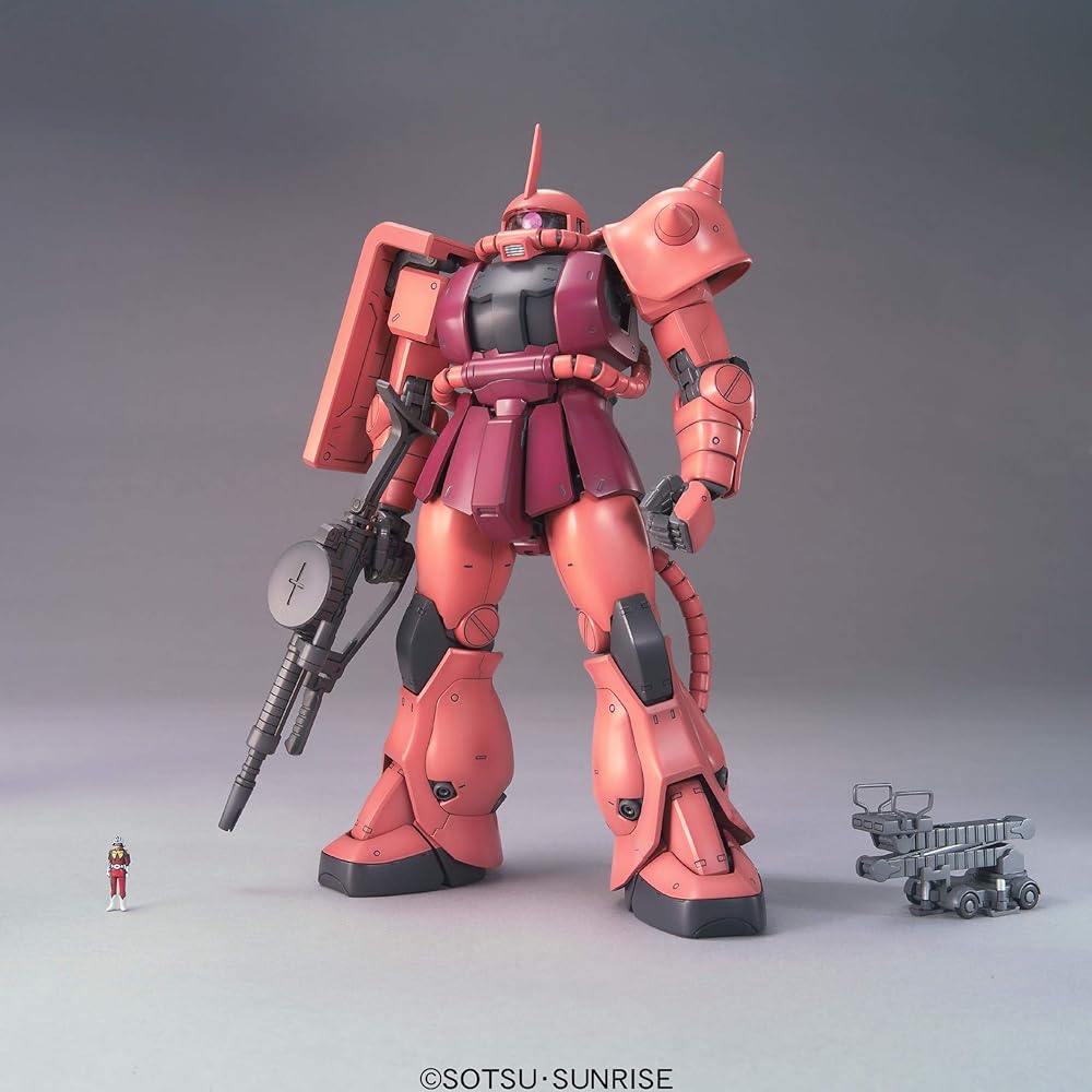 Bandai Spirits MG Mobile Suit Gundam MS-06S Char's Zaku Ver.2.0 1/100 Scale Color-Coded Plastic Model Kit