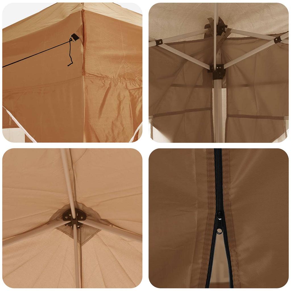Pop Up Party Tent 290 X 290 X 245 Cm Beige