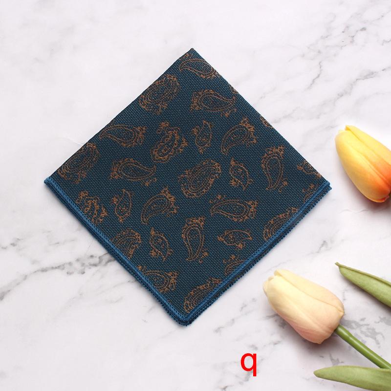 Men'S Dress Business Wedding Suit Pocket Towel Striped Flower Chest Towel Handkerchief Banquet Small Square Towel