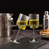 320ml Vertical Stripe Wear-resistant Champagne Glass - High-Foot Simple Style