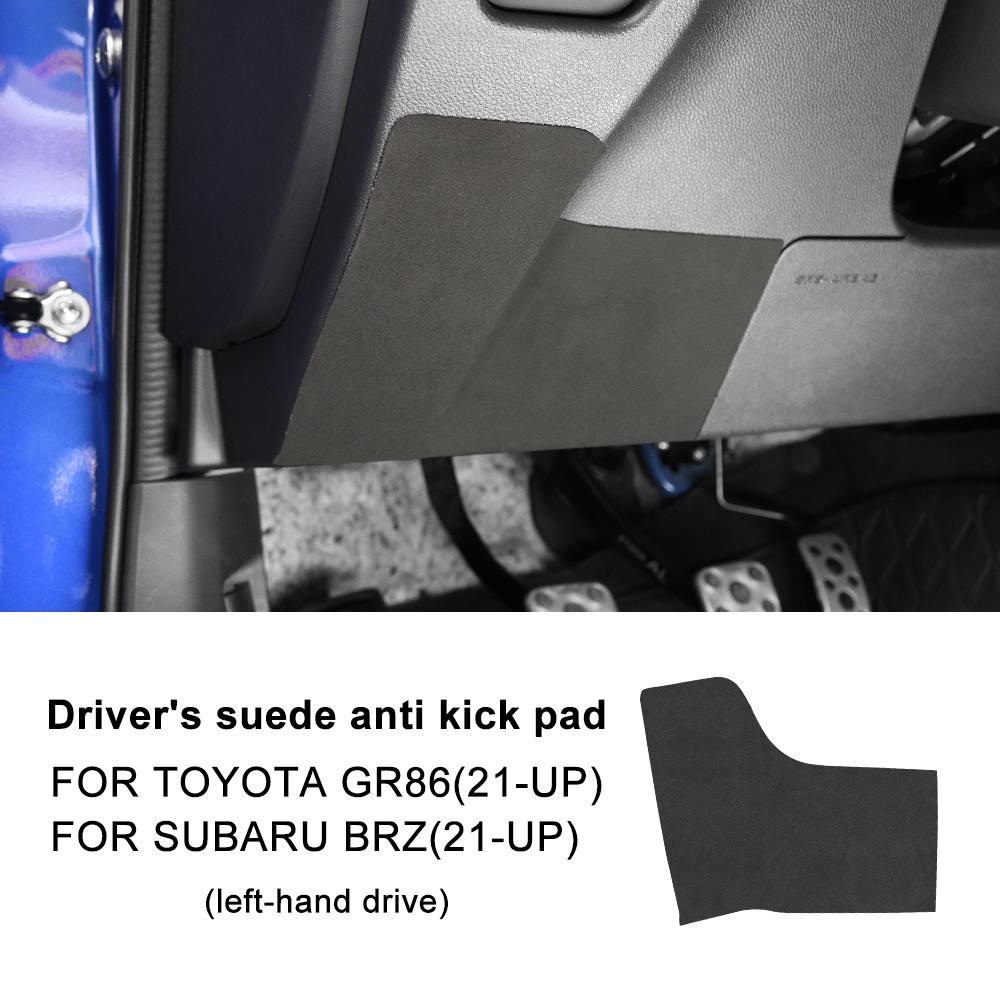 

KUNGKIC For Subaru BRZ Toyota GR86 2025 2025 2025 2025 RHD LHD Car Driver Anti Kick Pad Suede Sticker Protect Accessories