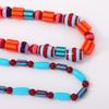 Fashionable Beach Ocean Style Necklace Layered Irregular Geometric Colored Bead Necklace for Women