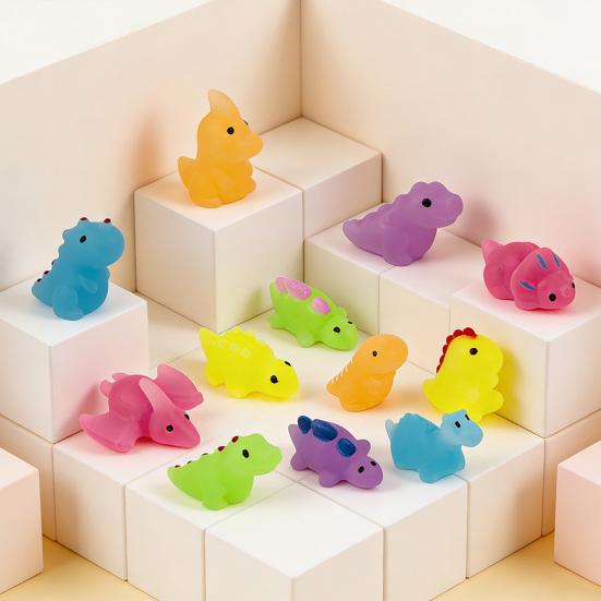 Mini Dinosaur Squeeze Toy Anxiety Relief Cartoon Dino Sensory Toy Soft Stretchy Stress Ball Home Office Worker Relaxation Tool