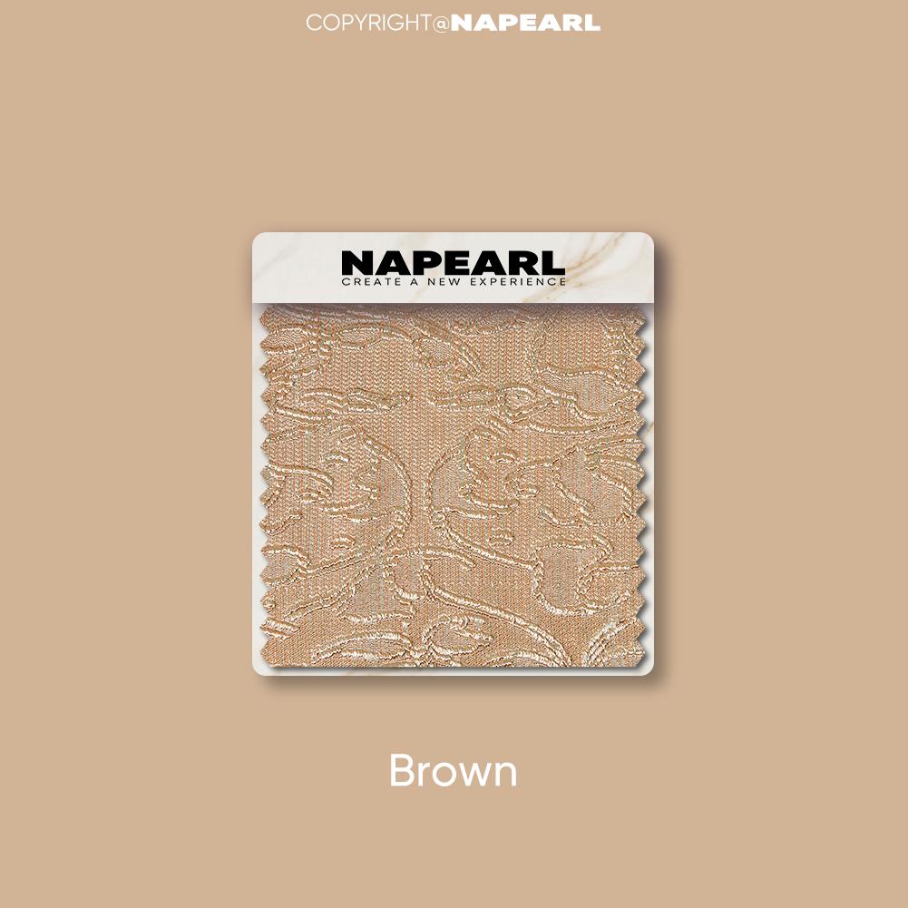 

1 шт. NAPEARL европейский стиль модный высококачественный бисер отделанный кисточкой занавеска для кухни спальни гостиной украшение окна W155cm x L125cm коричневый