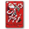 X Vintage Christmas Candy Tin Sign  Retro Aluminum Art with Santa  Gingerbread  Kitchen  Home Decor