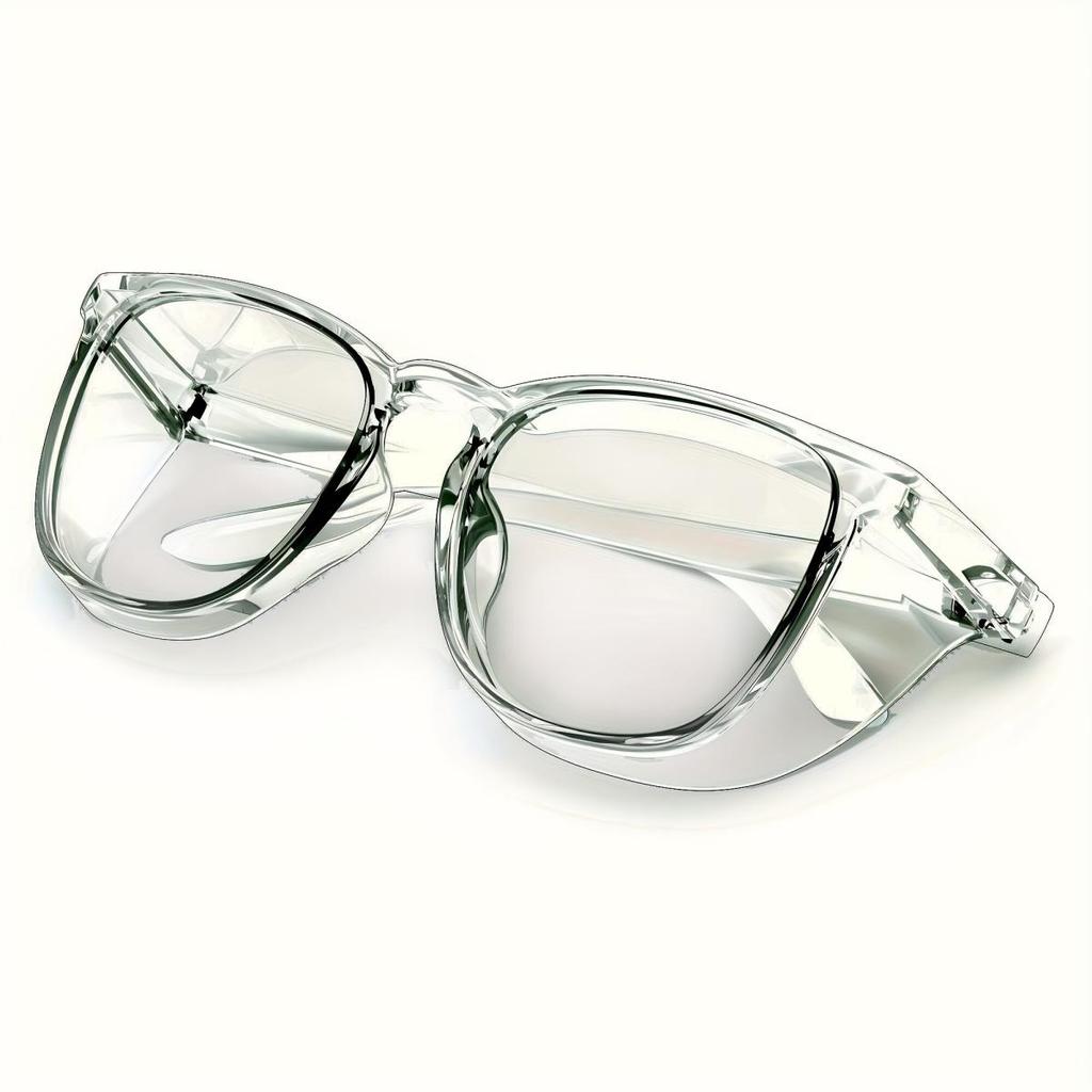 1 Pair Stylish Safety Glasses Clear Anti-Fog Anti-Scratch Anti-blue Protective Glasses For Men And Women Eyewear Accessories