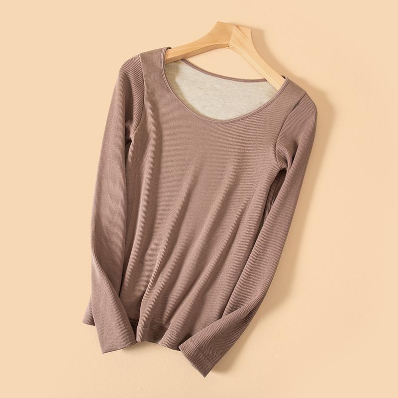 

Женское термобелье: Приталенный крой, бархат, смесь шелка и шерсти, круглый вырез, осенняя одежда One size [80-135 catties]