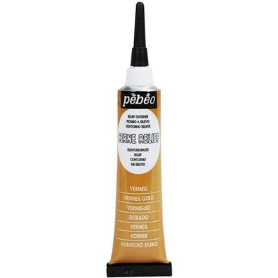 Cerne relief - Pébéo - 20ml - Vermeil - Tube mit Kanüle - Opake Farbe auf Wasserbasis