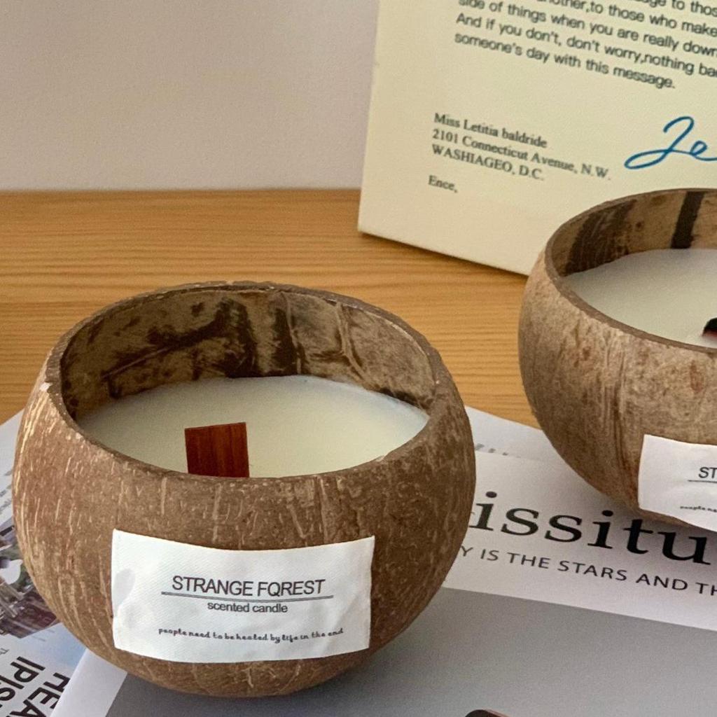 Coconut Shell Scented Candle: Home Decor & Gift