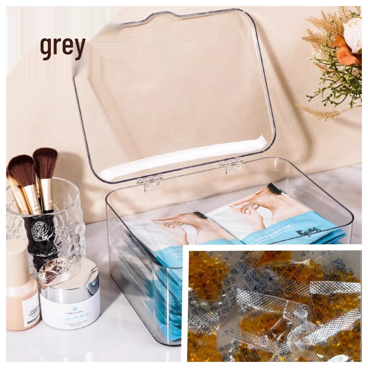 

Прозрачный пыленепроницаемый ящик для хранения с крышкой для косметики и средств по уходу за кожей