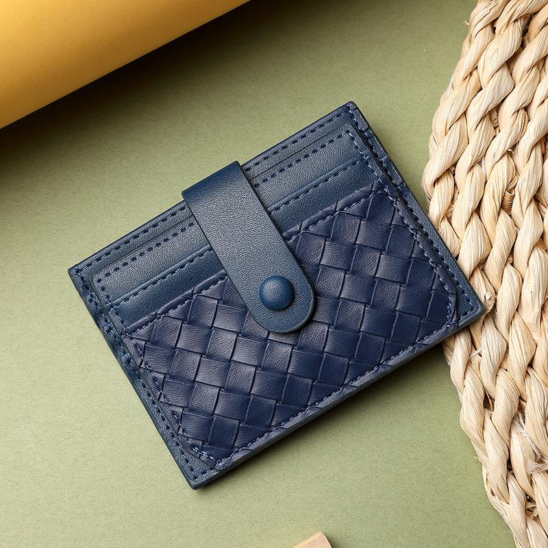 Card Bag Women's Small ID Cover, High-quality Texture Card Cover, Exquisite Change Bag Weaving.