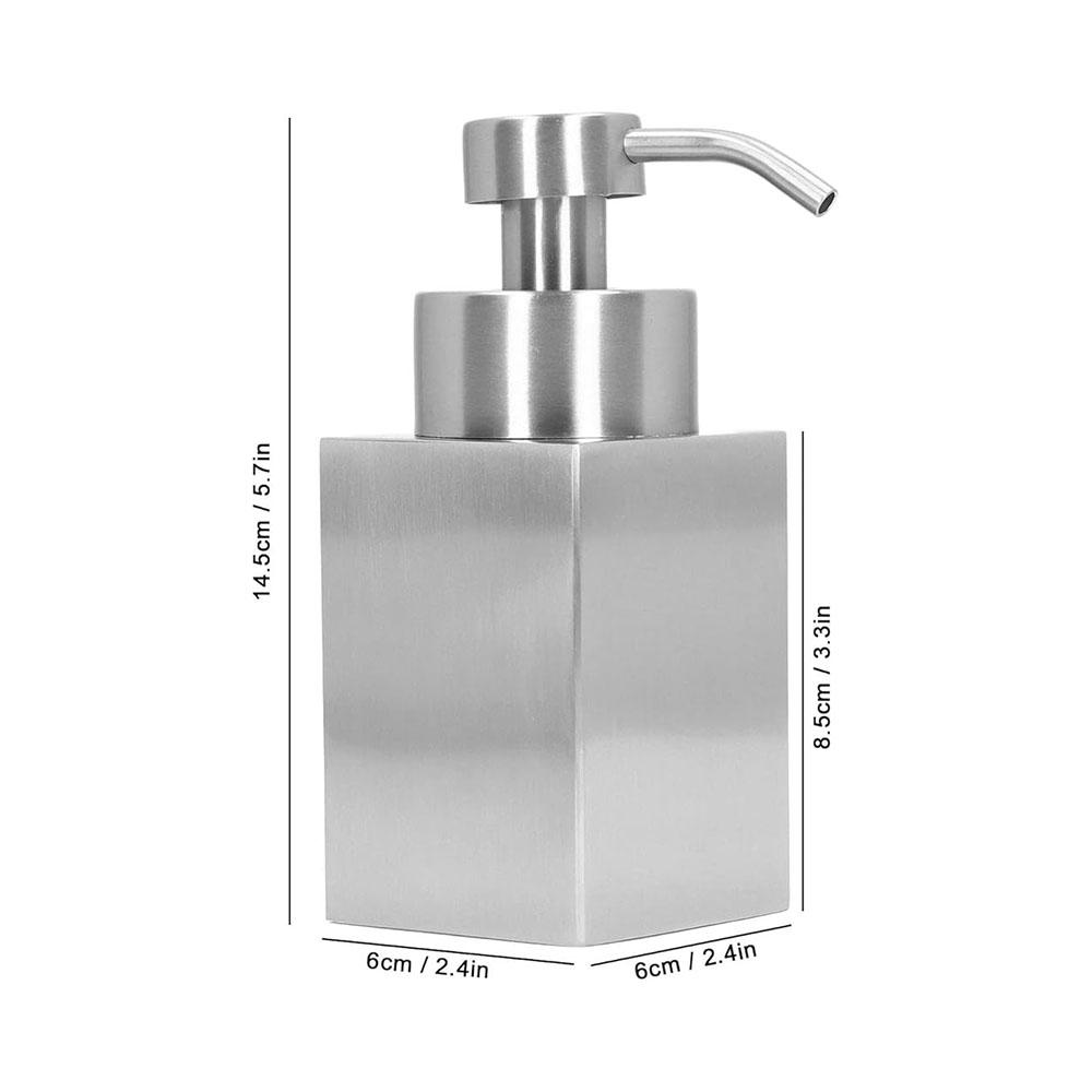 Foaming Soap Dispenser Bottle Stainless Steel Shower Gel Shampoo Dispenser with PP Pump Head for Bathroom Kitchen Laundry Room