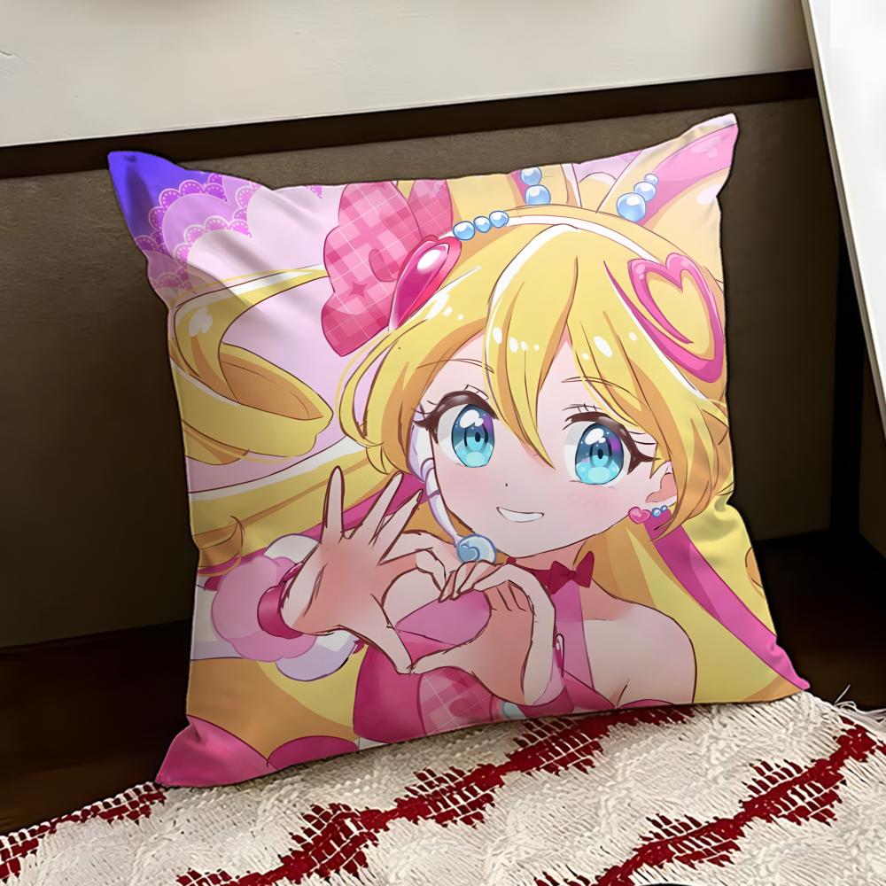 YYou and Idol PPretty Cure Cushion Cover Reversible Soft Durable Pillow Cover Home  Car MultiScene Use for Daily Comfort