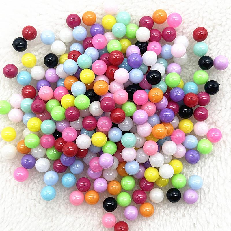 

3/4/5/6/8mm Round Multi Color No Hole Acrylic Beads Loose Beads for Jewelry Making DIY Accessories 3mm(300pcs)