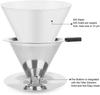 AIKARO Stainless Steel Pour Over Coffee Dripper - Reusable, Paperless Permanent Drip Cone Filter