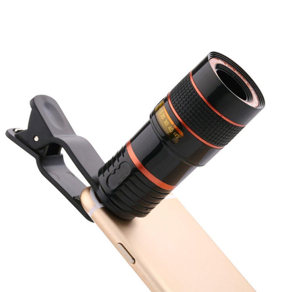 for Travel Watching Games Photography 8X/12X HD Telescope Telephoto Phone Lens Optical Zoom Mini