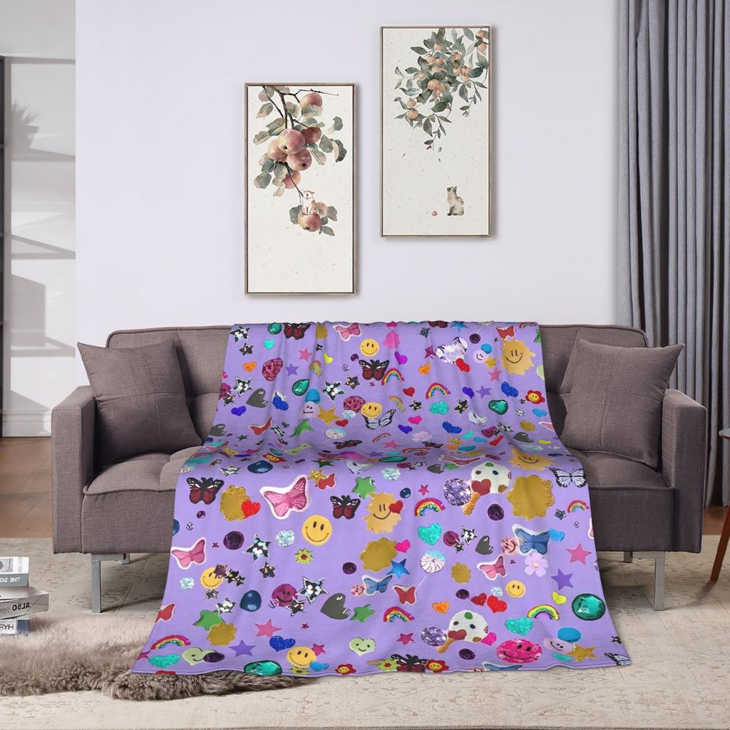 Warm Blanket Camping  Throw Blanket  Flannel Bedspread For Couch Chair Sofa Bed O-Oli-via Vampire  Funny Sofa Bed Cover