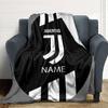 Custom Name Juventus Badge blanket for Couch & Bed, Plush Cozy Fuzzy Blanket Super Soft & Warm Blankets for Fall and Winter. 0908255