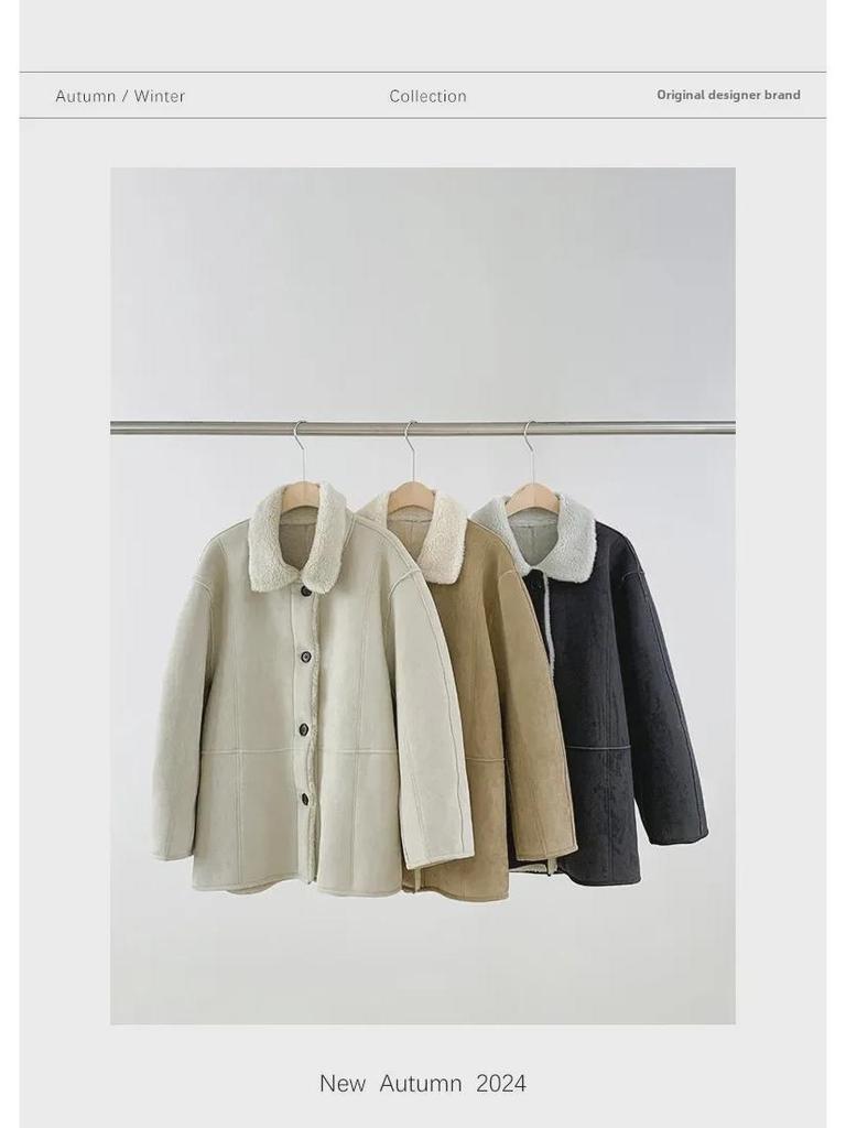 Love and Nancy 2024 Winter Thick Suede & Fur Retro Jacket - Warm, Loose-Fit, All-Match Design