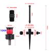 Garden Pop-up Watering Sprinkler 0~360 Degree Adjustable Scattering Nozzle 1/2" Thread Bracket Farm Lawn Crops Irrigation Tools