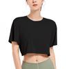 Women's Summer Cool Feeling Yoga Short Sleeve Quick Dry Casual Loose Fitness Outdoor Running Sports T-shirt
