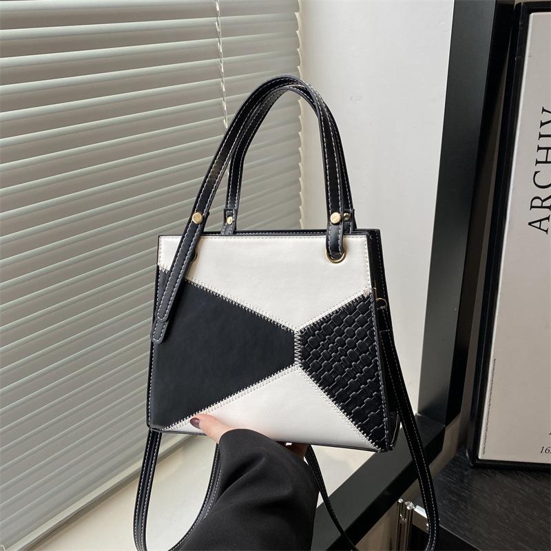 New Spring and Summer Trend Handbag Personalized Contrasting Color Splicing Large-capacity Fashion Shoulder Messenger Bag Women