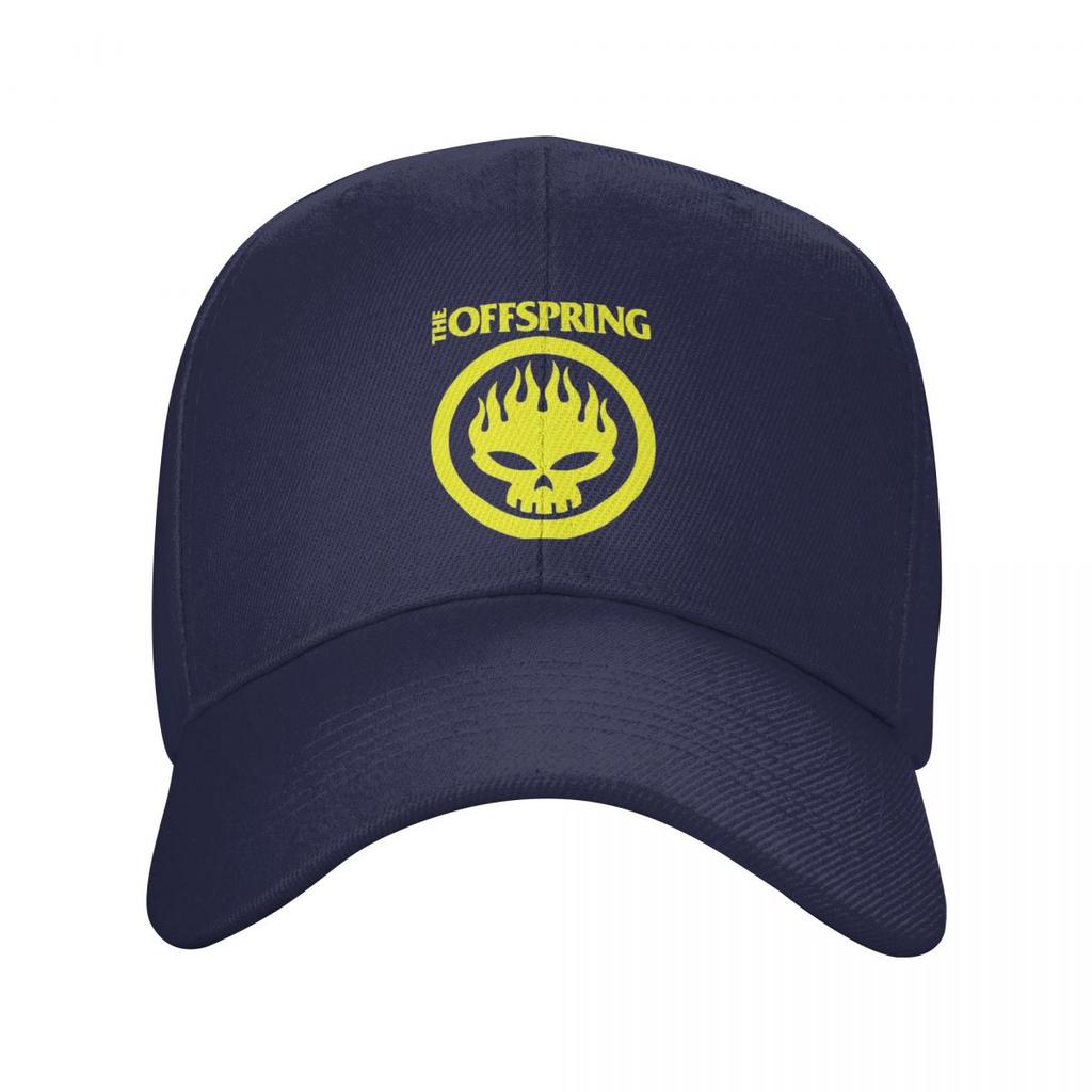 The Offspring Flaming Skull On Circle Logo Baseball Caps Snapback Men Women Hats Outdoor Cap Sports Baseball Hat Casquette