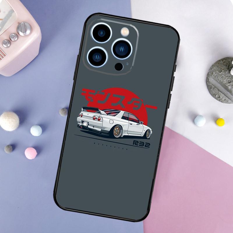 Apple Iphone15 Pro Mobile Phone Case Jdm Skyline Car Mobile Phone Case Is Painted And Anti-Drop Huawei Anti-Drop.